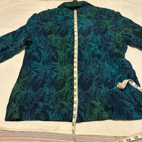 Chico’s Design Women’s Jean Style Jacket | Blue Teal Green ‎| Size 2 | US Large - Picture 9 of 9